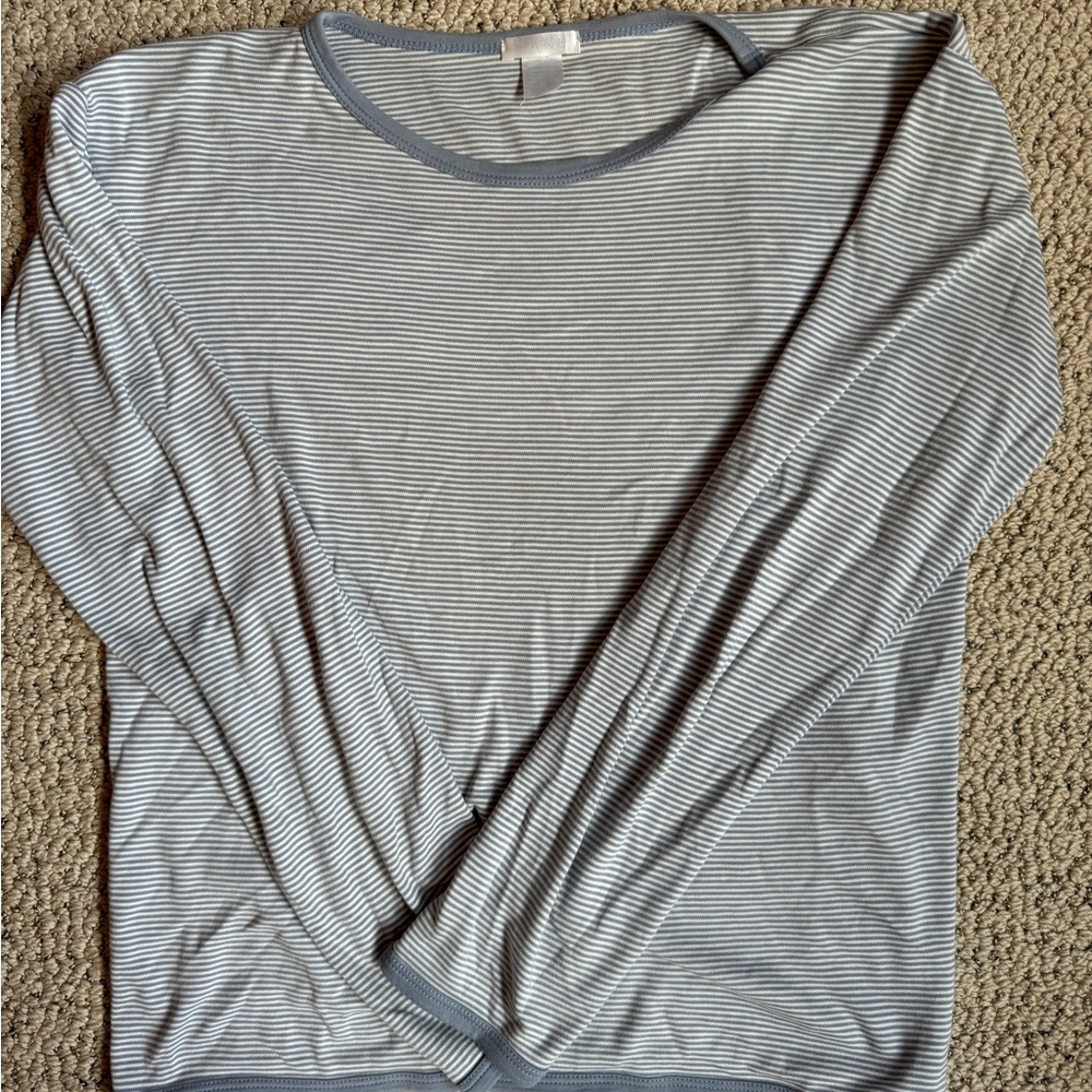 Lake Pajama Shirt - Blue Stripe - Size Small